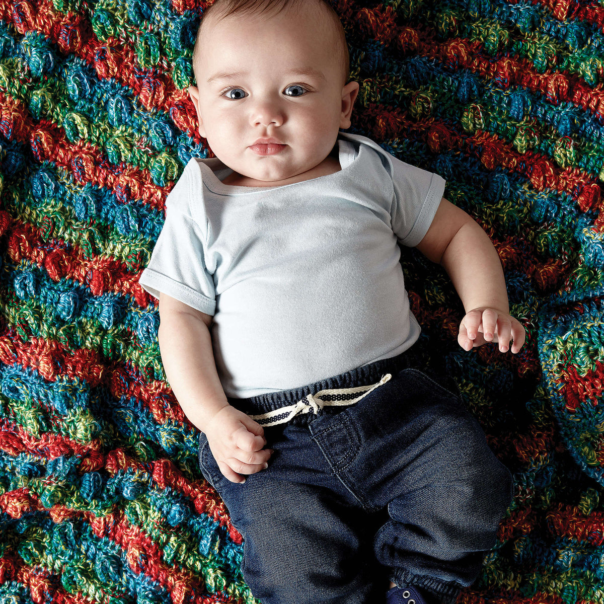 Crochet Blanket made in Bernat Softee Baby yarn