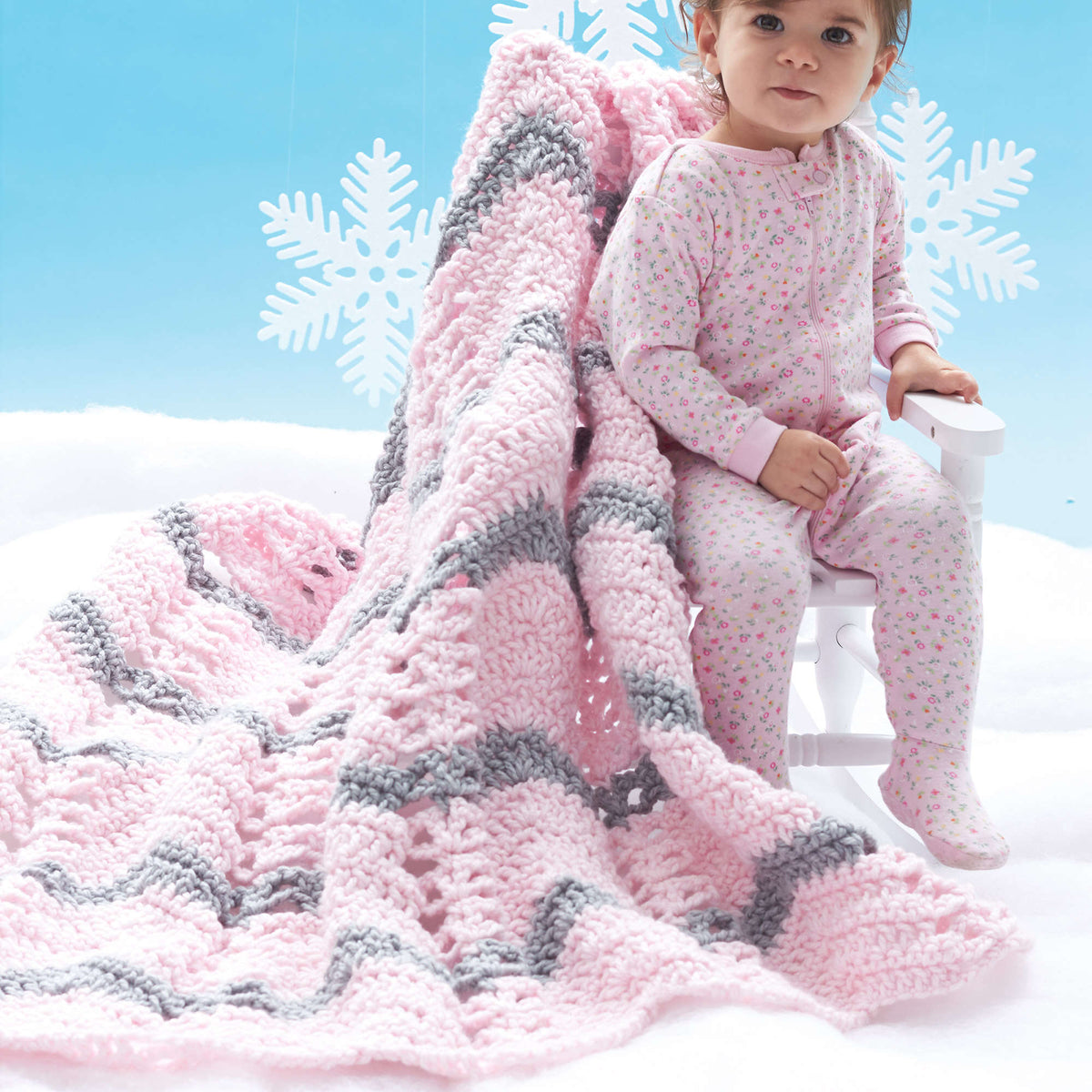 Crochet Blanket made in Bernat Softee Chunky yarn