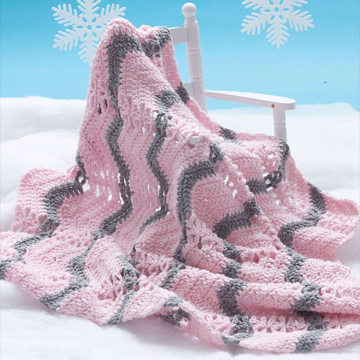 Crochet Blanket made in Bernat Softee Chunky yarn