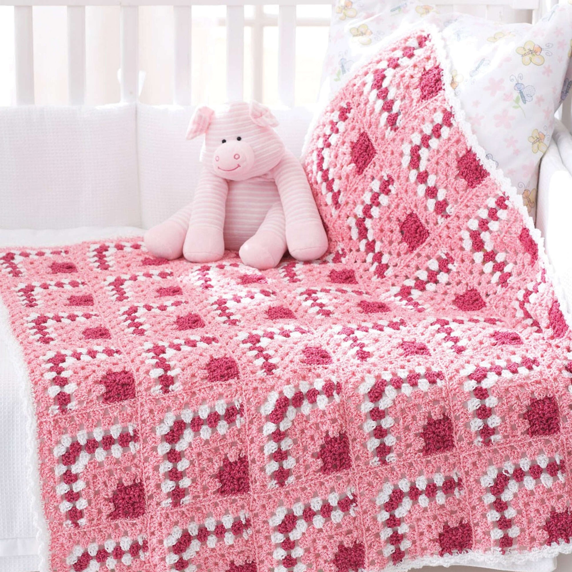 Free Bernat Puzzle Blocks Crochet Baby Blanket Pattern