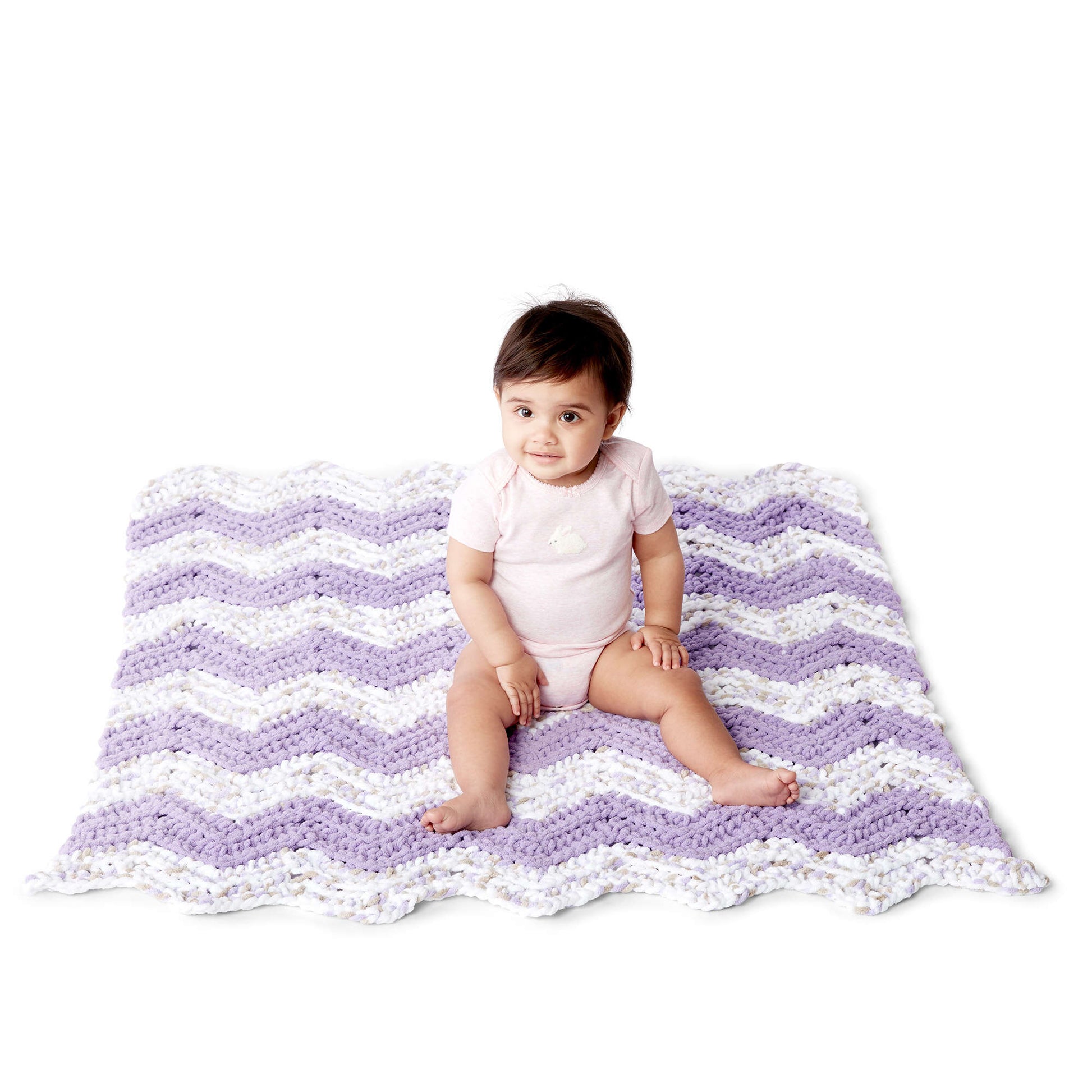 Free Bernat Simple Chevron Crochet Baby Blanket Pattern