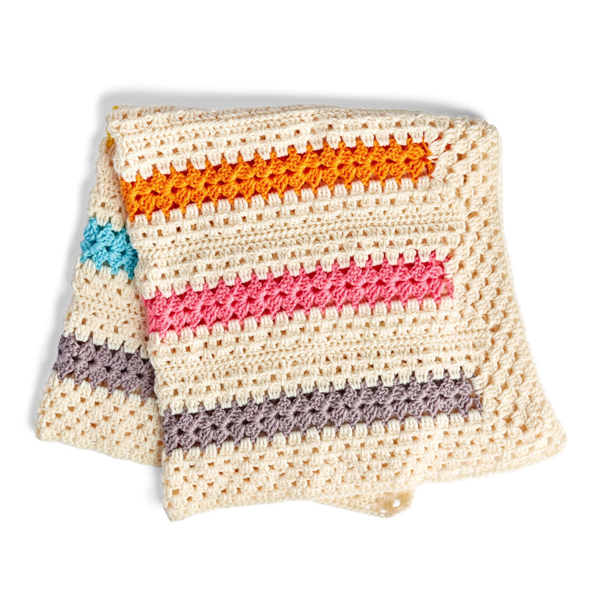Free Bernat Pop-A-Minute Crochet Baby Blanket Pattern