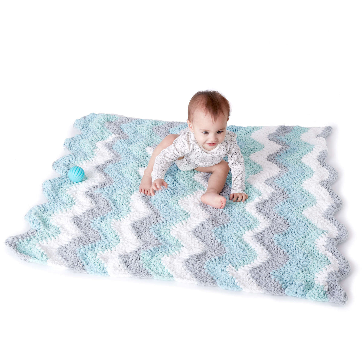Crochet Blanket made in Bernat Baby Blanket yarn