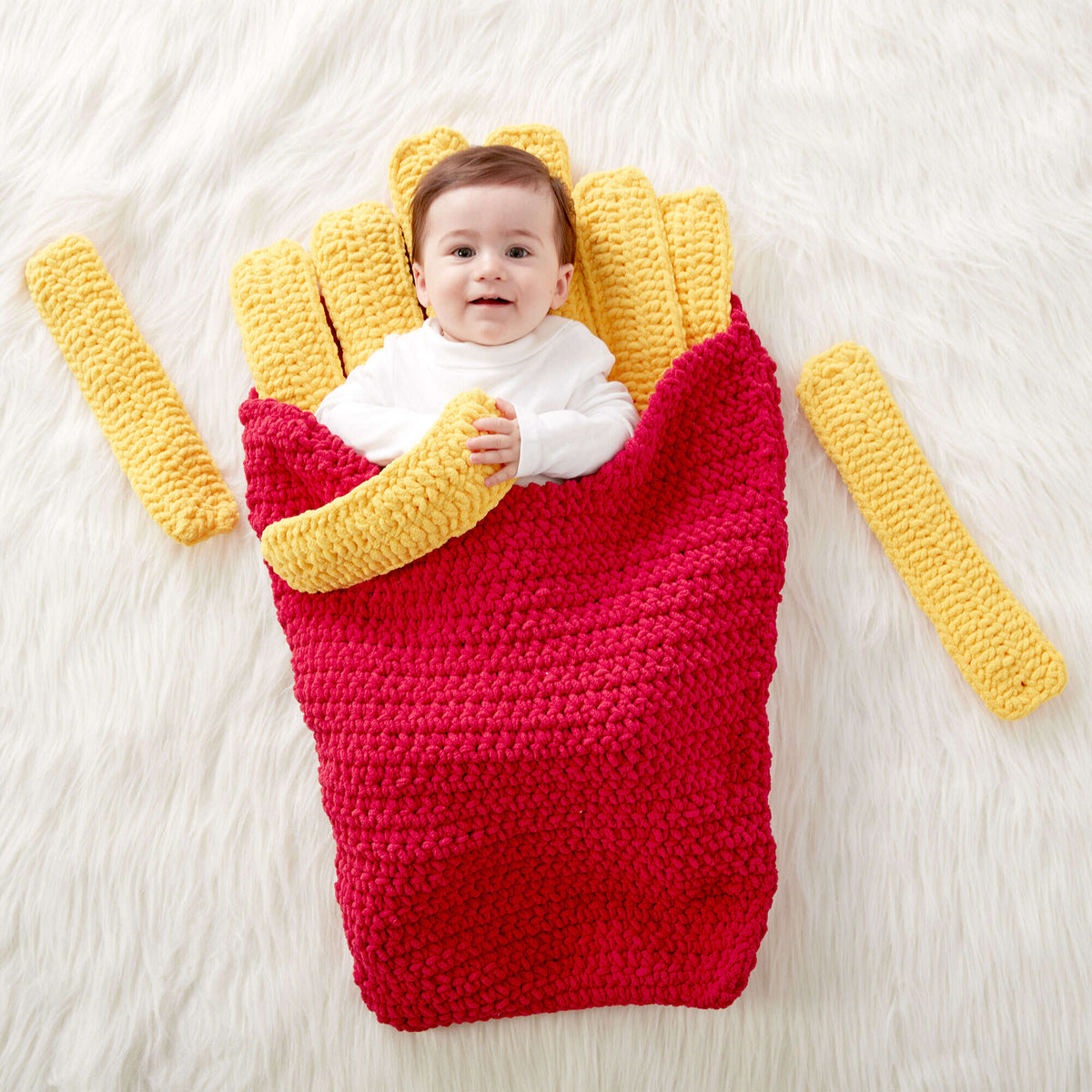 Crochet Blanket made in Bernat Blanket yarn