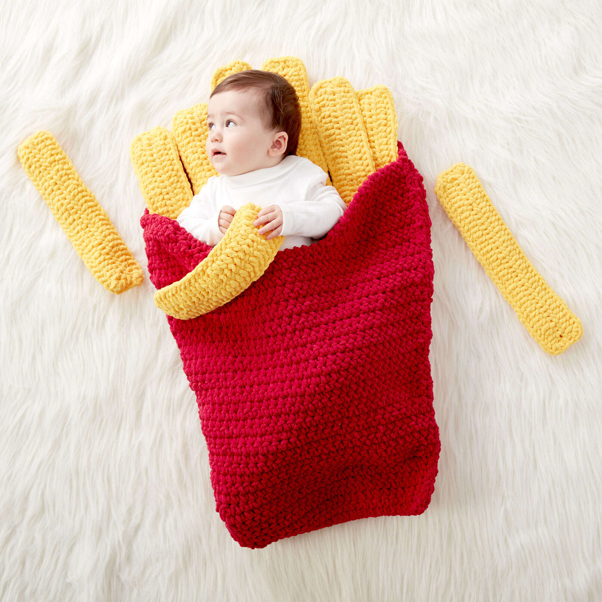 Crochet Blanket made in Bernat Blanket yarn