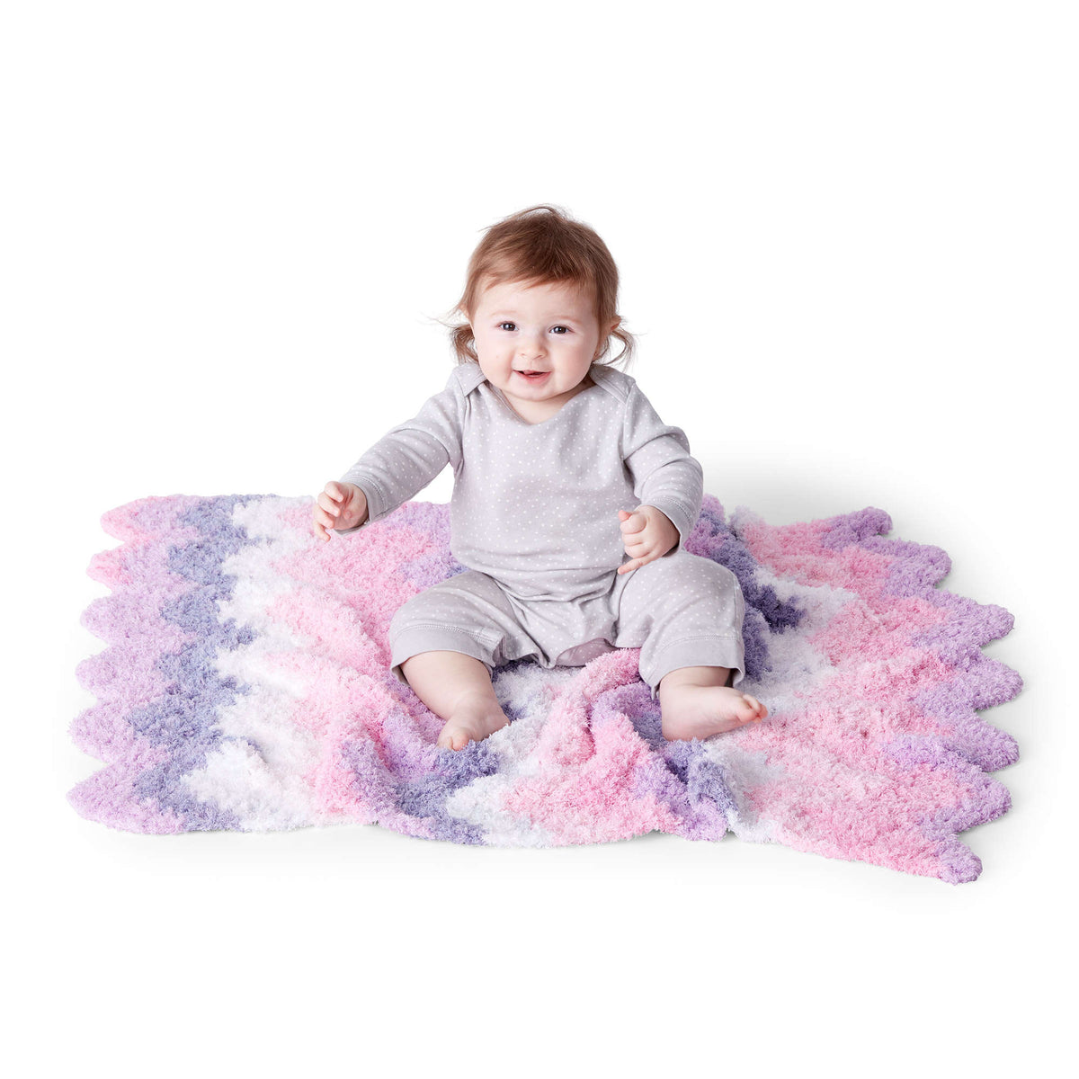 Crochet Blanket made in Bernat Pipsqueak yarn