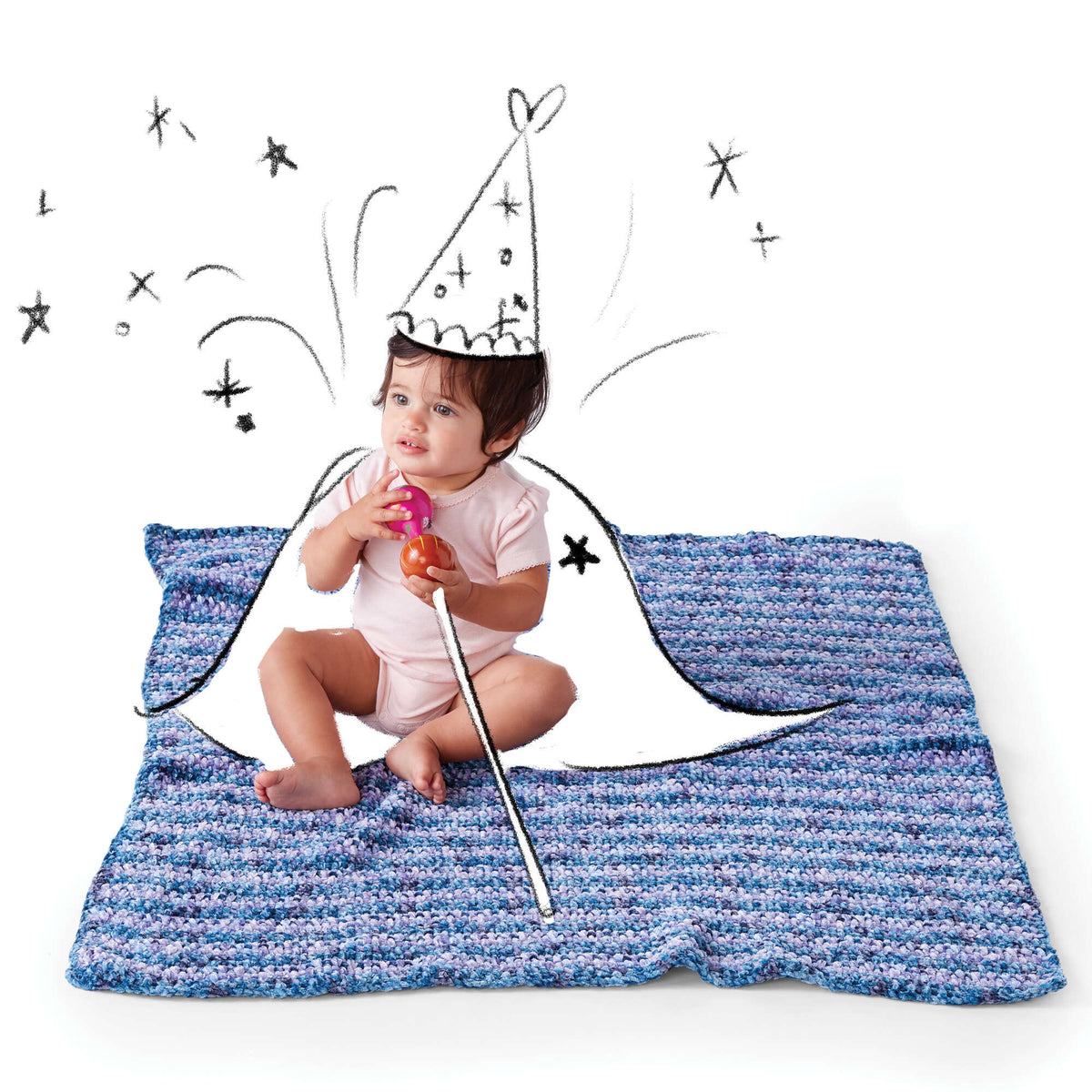 Crochet Blanket made in Bernat Baby Velvet yarn