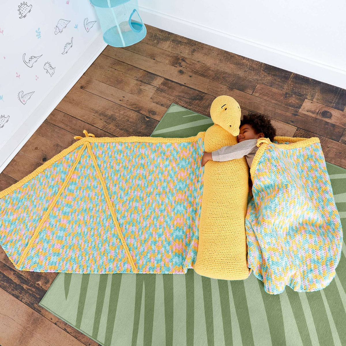 Crochet Blanket made in Bernat Forever Fleece Finer yarn