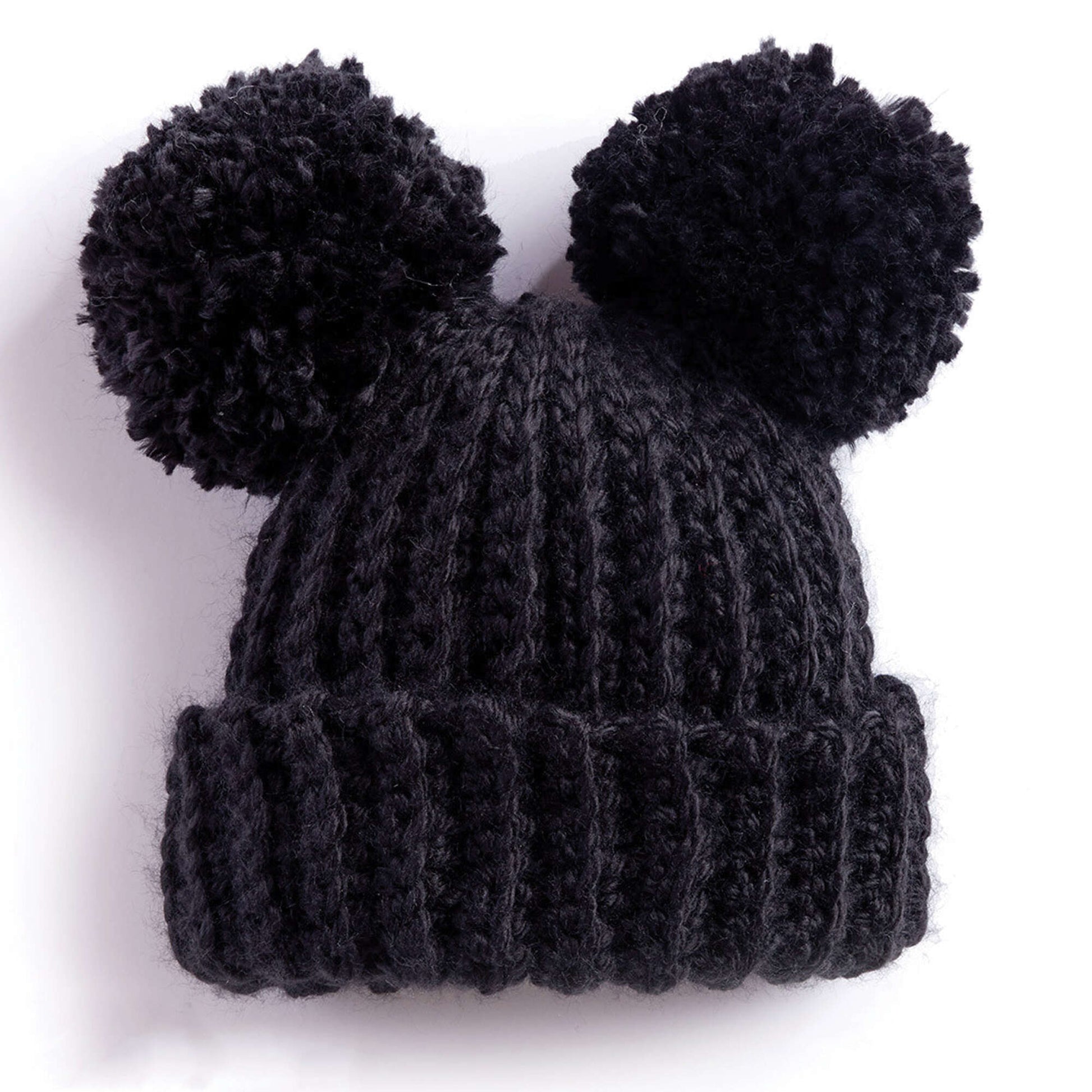 Free Bernat Adorable Pompom Crochet Hat Pattern