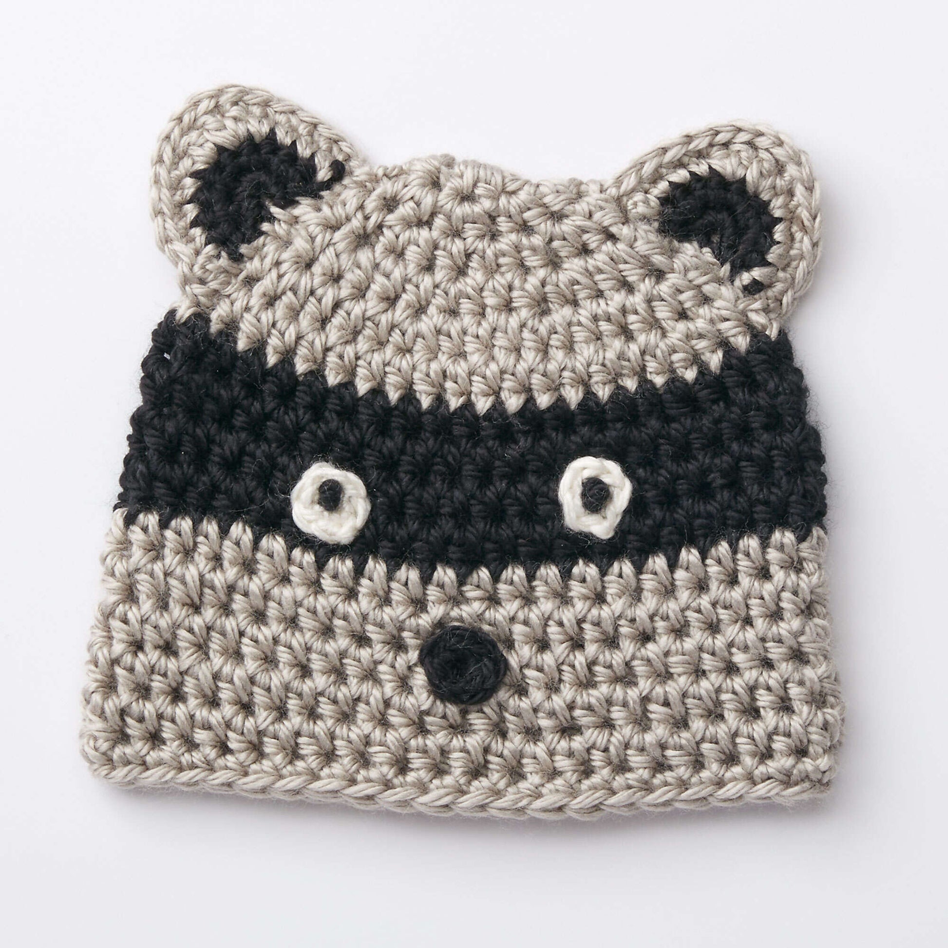 Free Bernat Raccoon Hat Crochet Pattern