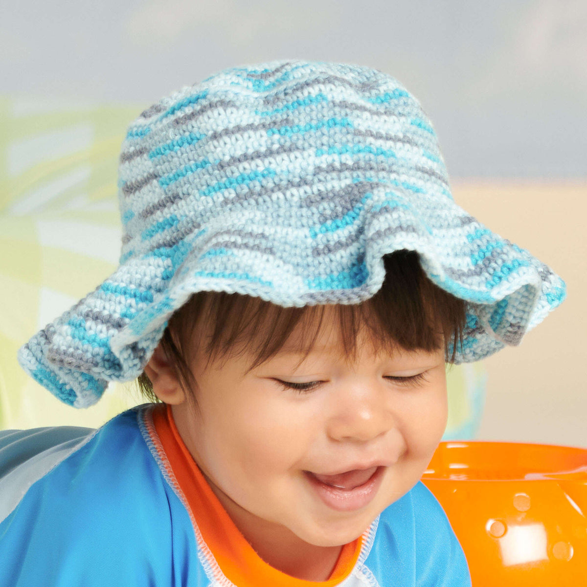 Crochet Hat made in Bernat Softee Cotton yarn