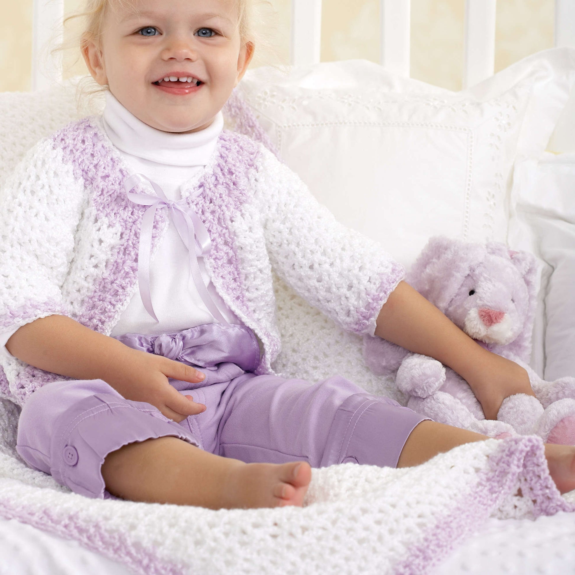 Free Bernat Crochet Baby Jacket And Blanket Pattern