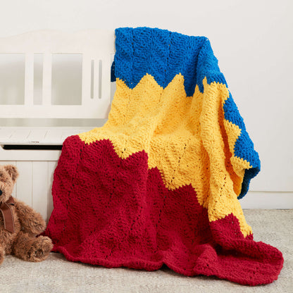 Bernat 1-2-3 Crochet Blanket Bernat 1-2-3 Crochet Blanket Pattern Tutorial Image