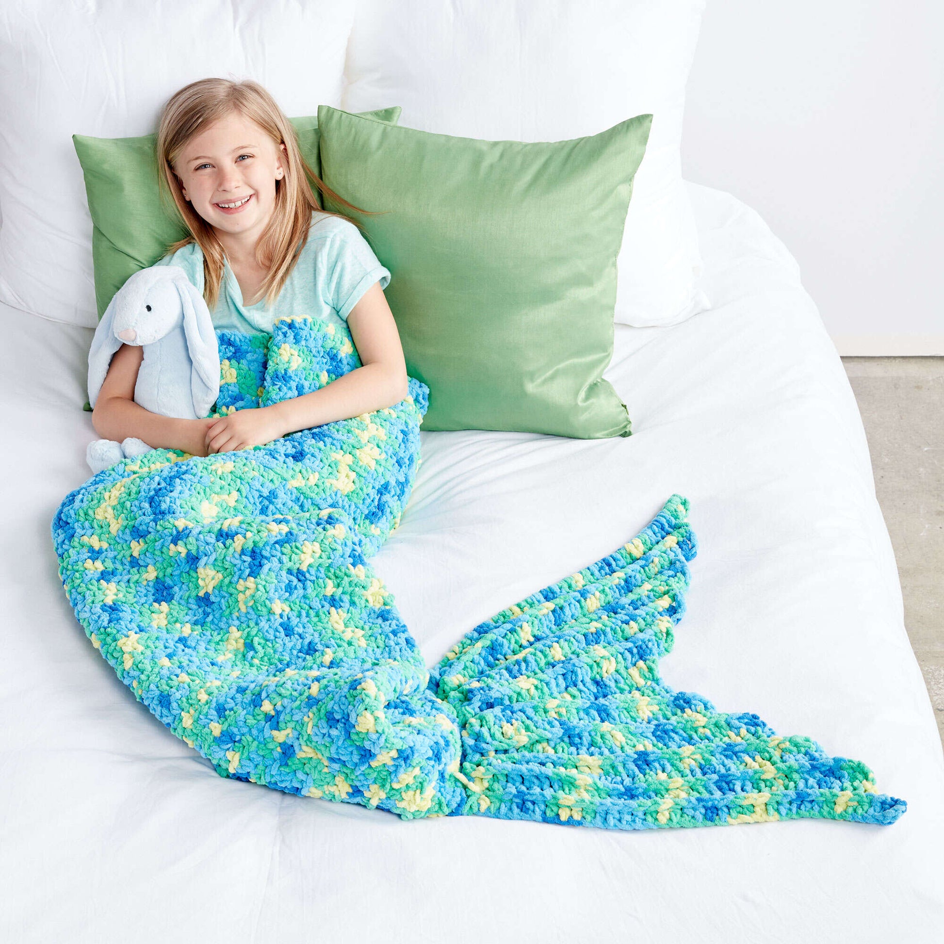 Free Bernat My Mermaid Crochet Snuggle Sack Pattern