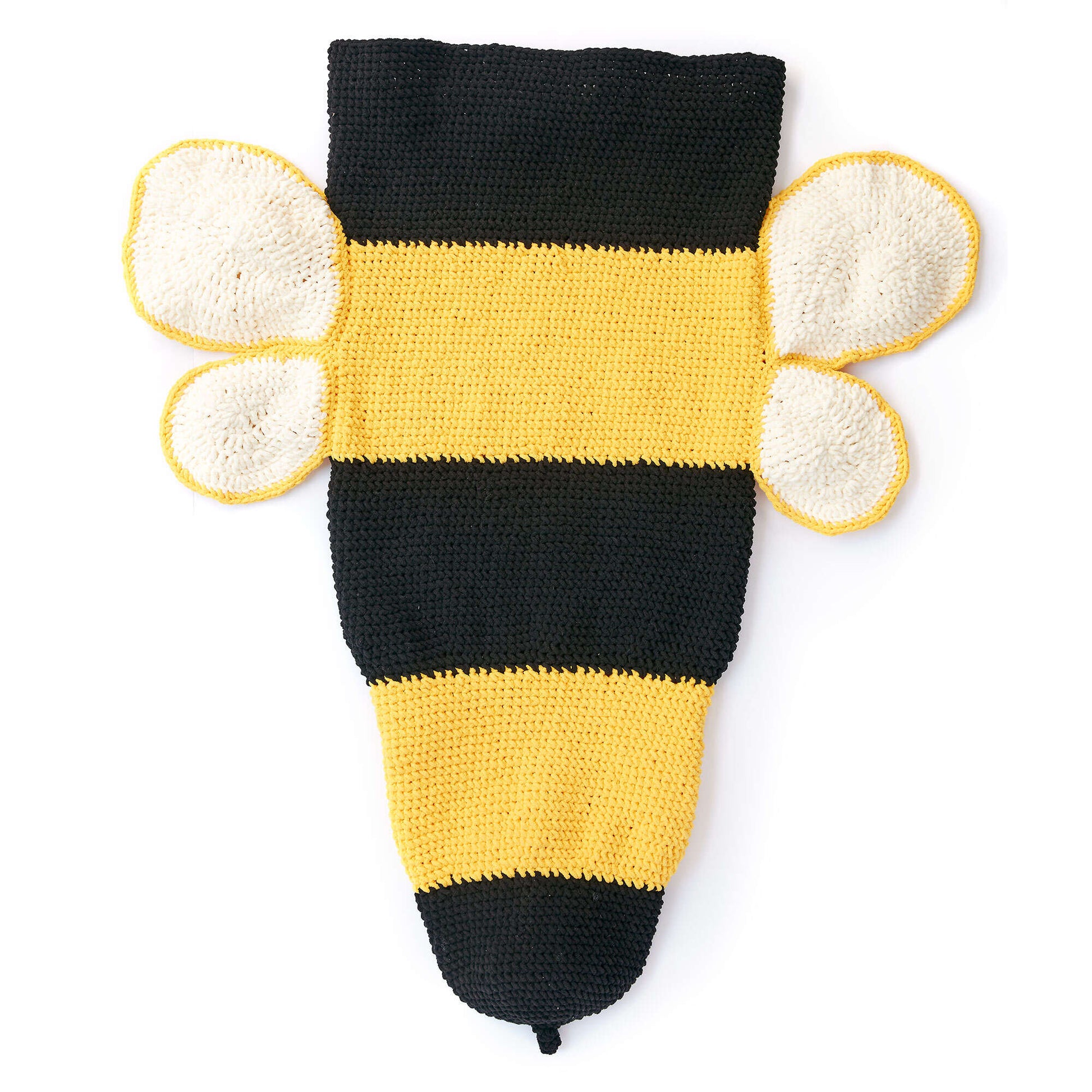 Free Bernat Bumble Bee Crochet Snuggle Sack Pattern
