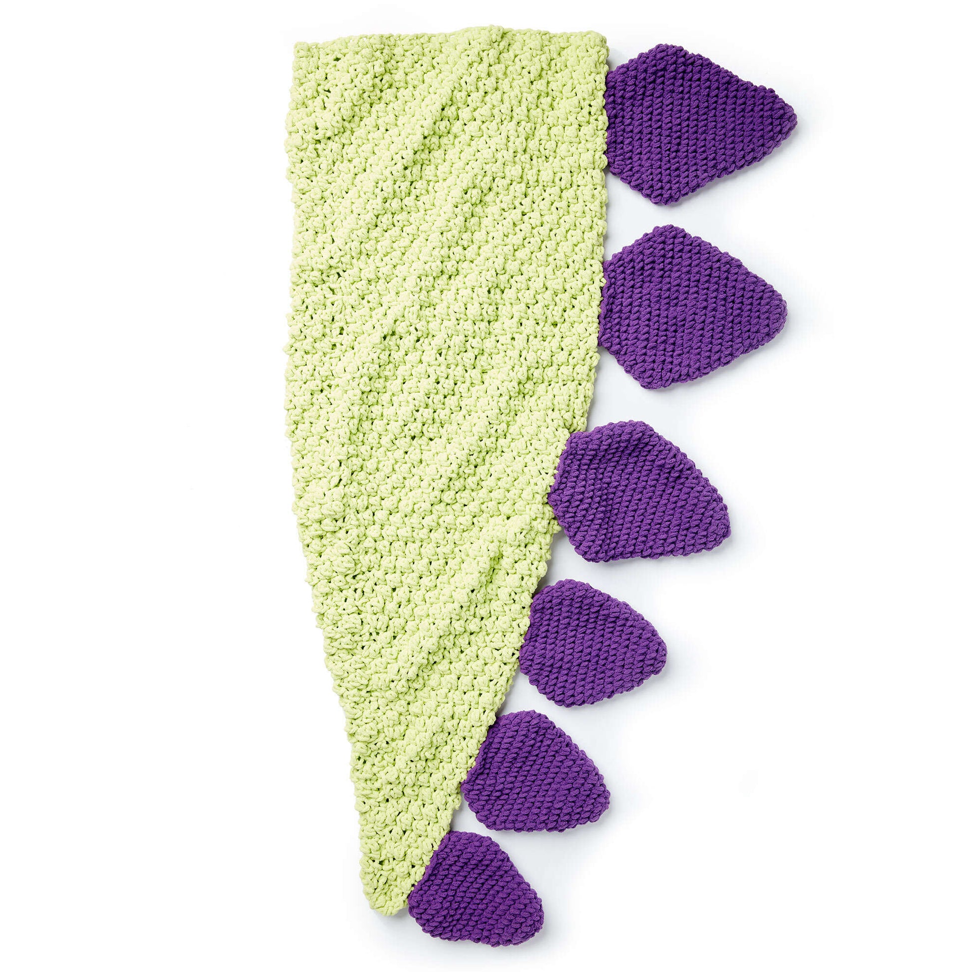 Free Bernat Dino Tail Crochet Snuggle Sack Pattern