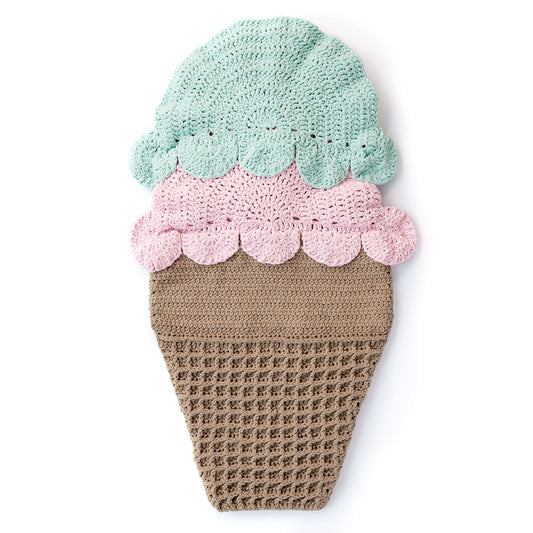 Bernat Double Scoop Crochet Snuggle Sack Pattern Tutorial Image