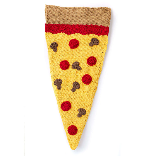 Bernat Pizza Party Crochet Snuggle Sack Pattern Tutorial Image