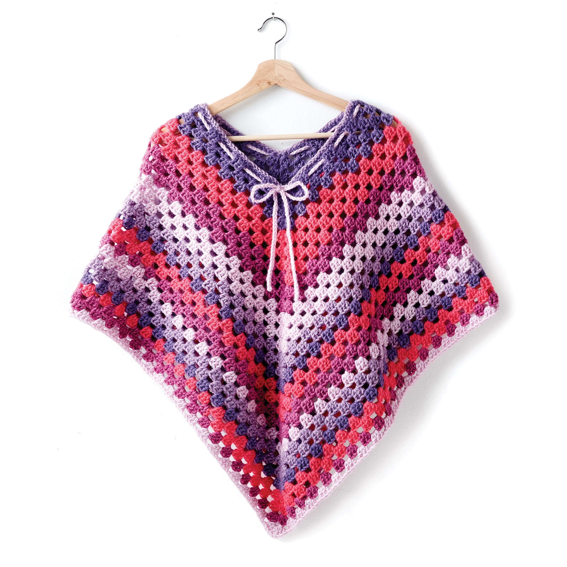 Free Bernat Girl's Crochet Poncho Pattern