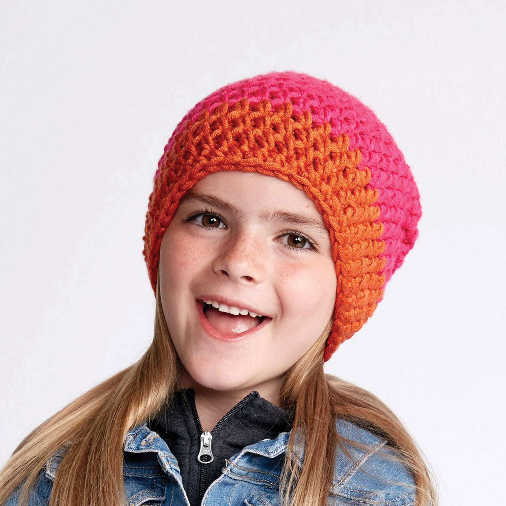 Free Bernat Dipped Tip Crochet Hat Pattern