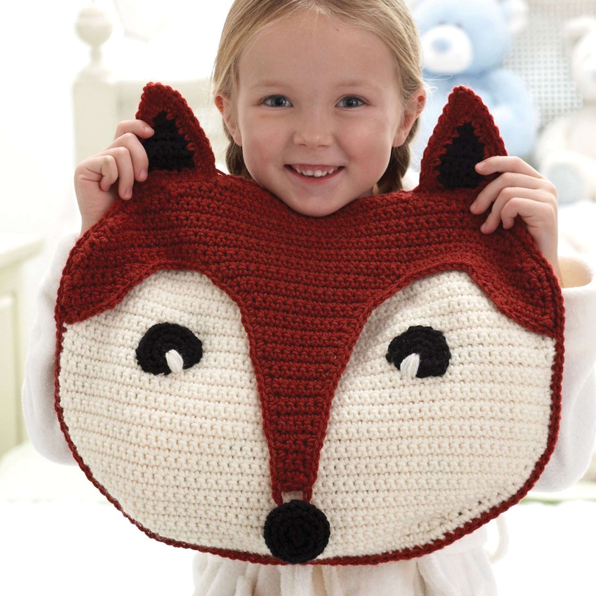 Free Bernat Foxy Pj Pillow Crochet Pattern