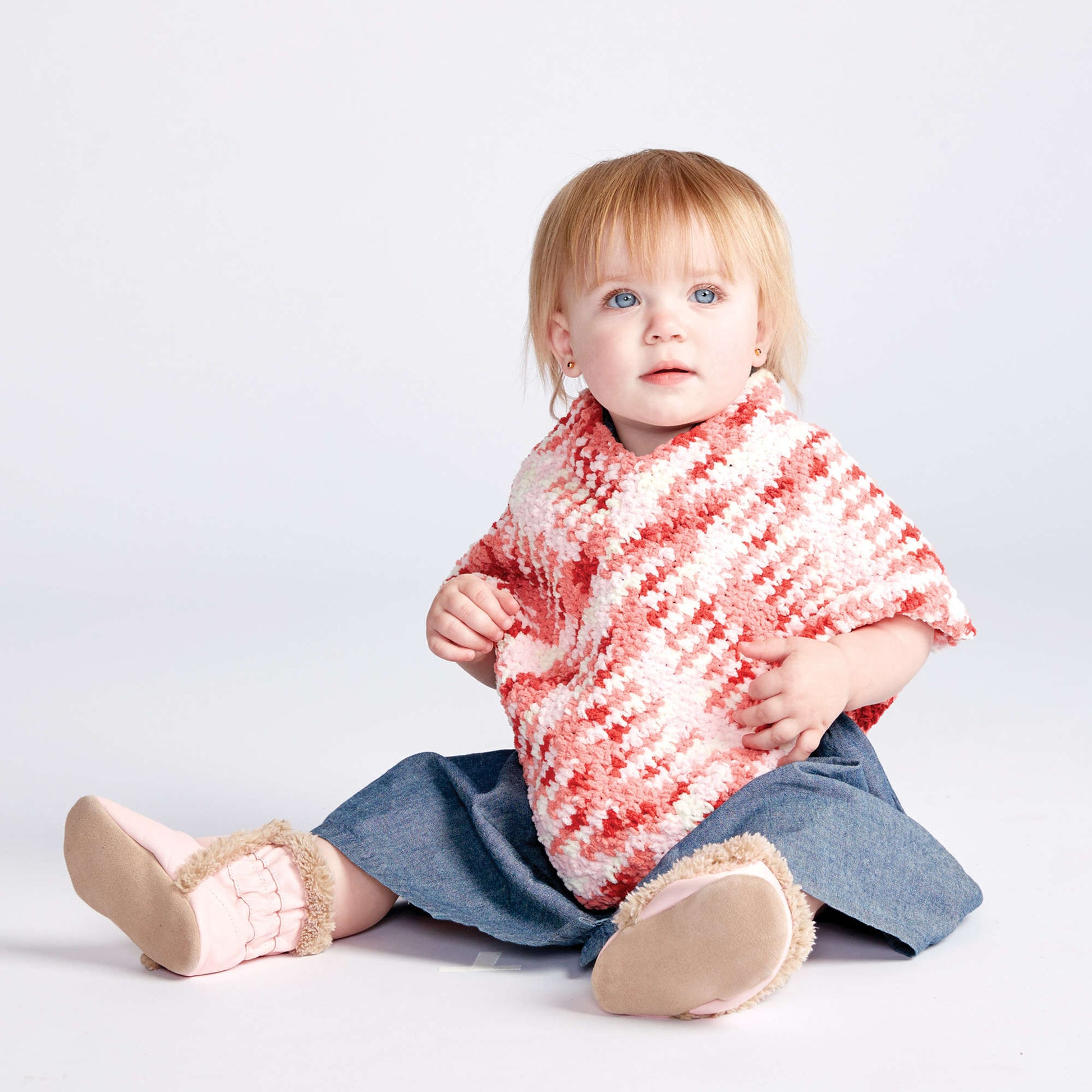 Free Bernat Simple Crochet Baby Poncho Pattern
