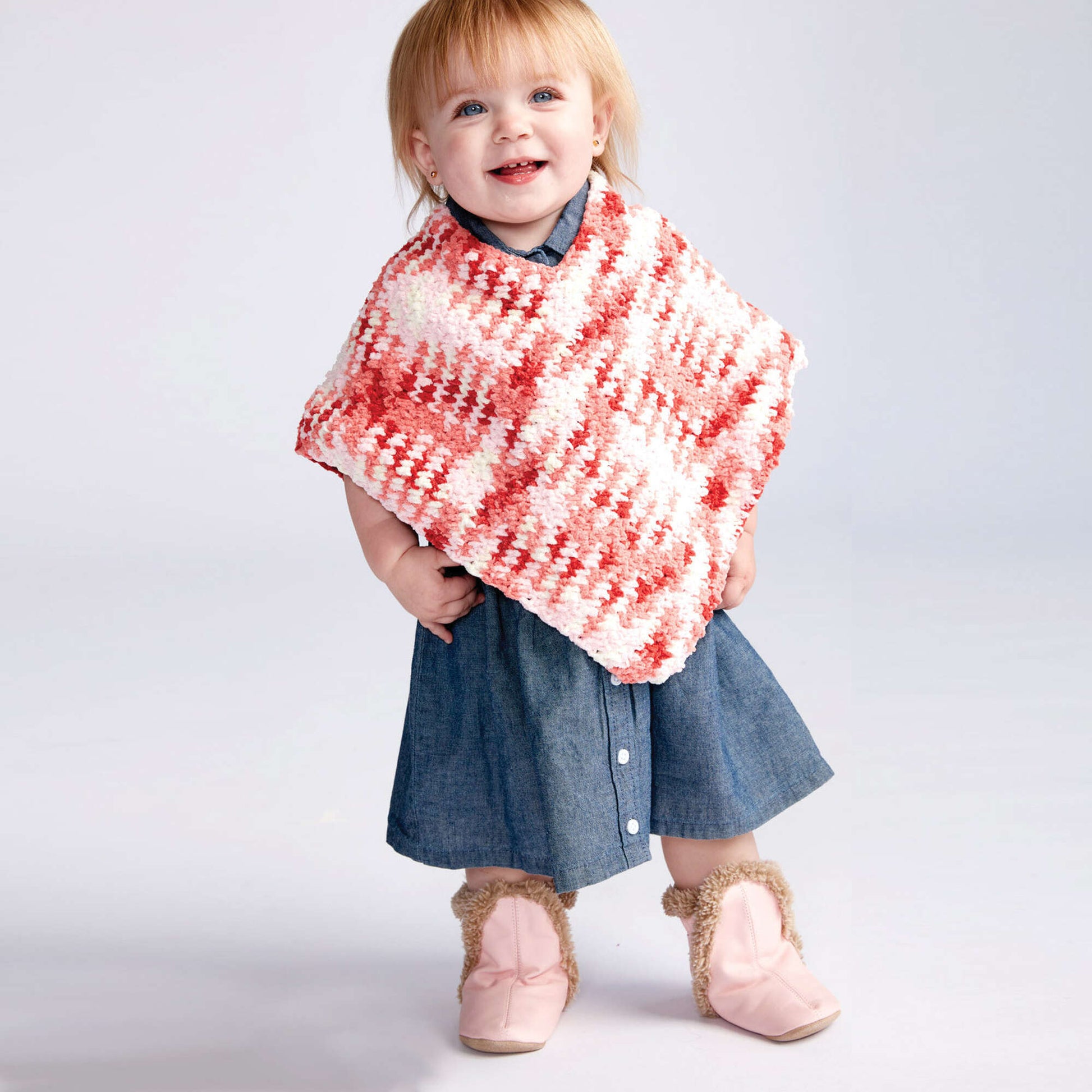 Free Bernat Simple Crochet Baby Poncho Pattern