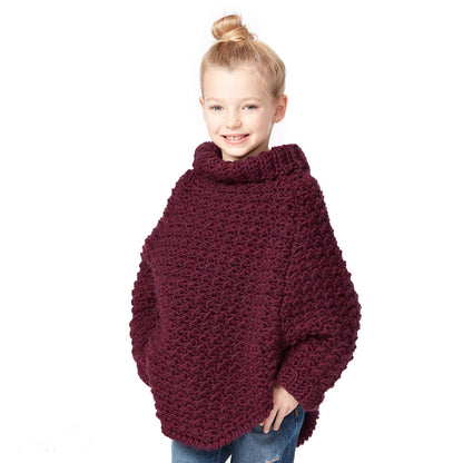 Bernat Kids Curvy Crochet Cowl Pullover 6 yrs