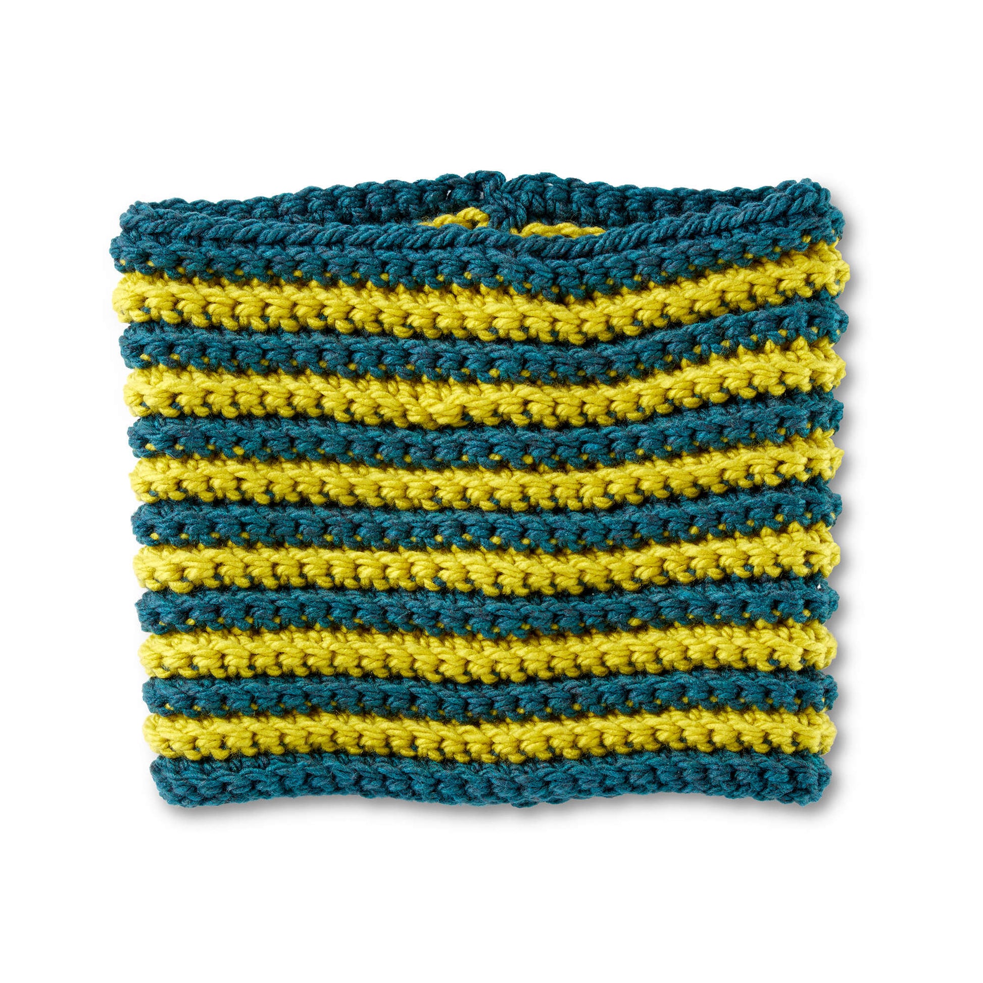 Free Bernat Stripe Across Crochet Cowl Pattern