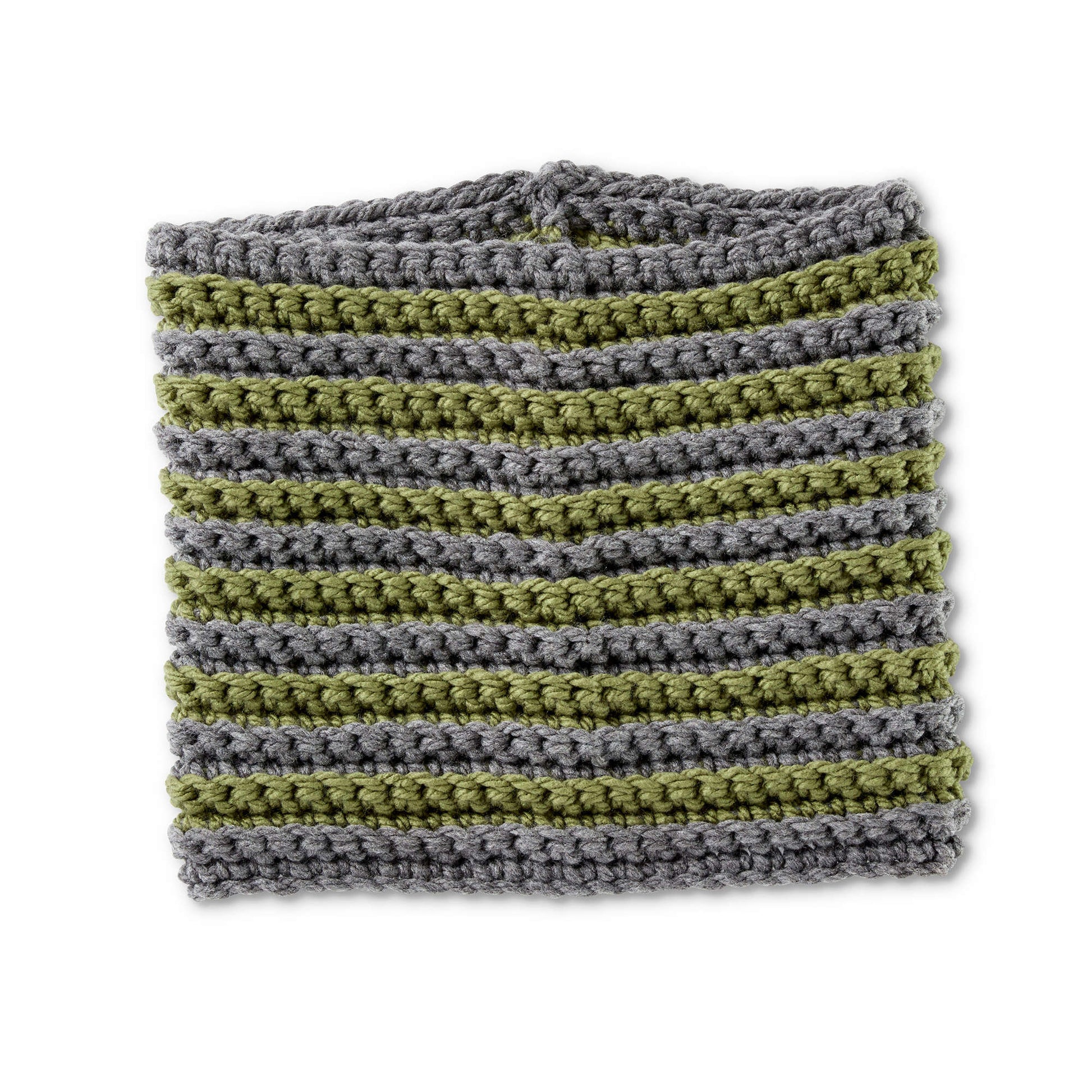 Free Bernat Stripe Across Crochet Cowl Pattern