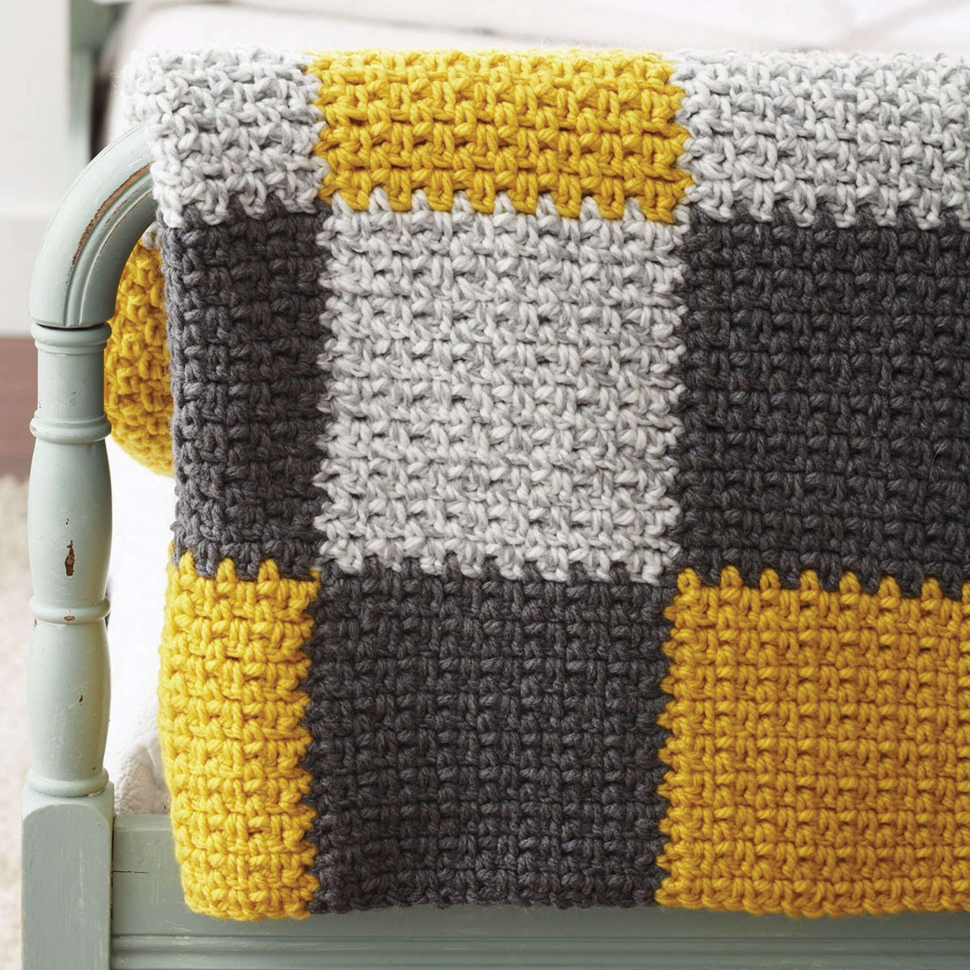 Free Bernat Patchwork Crochet Blanket Pattern