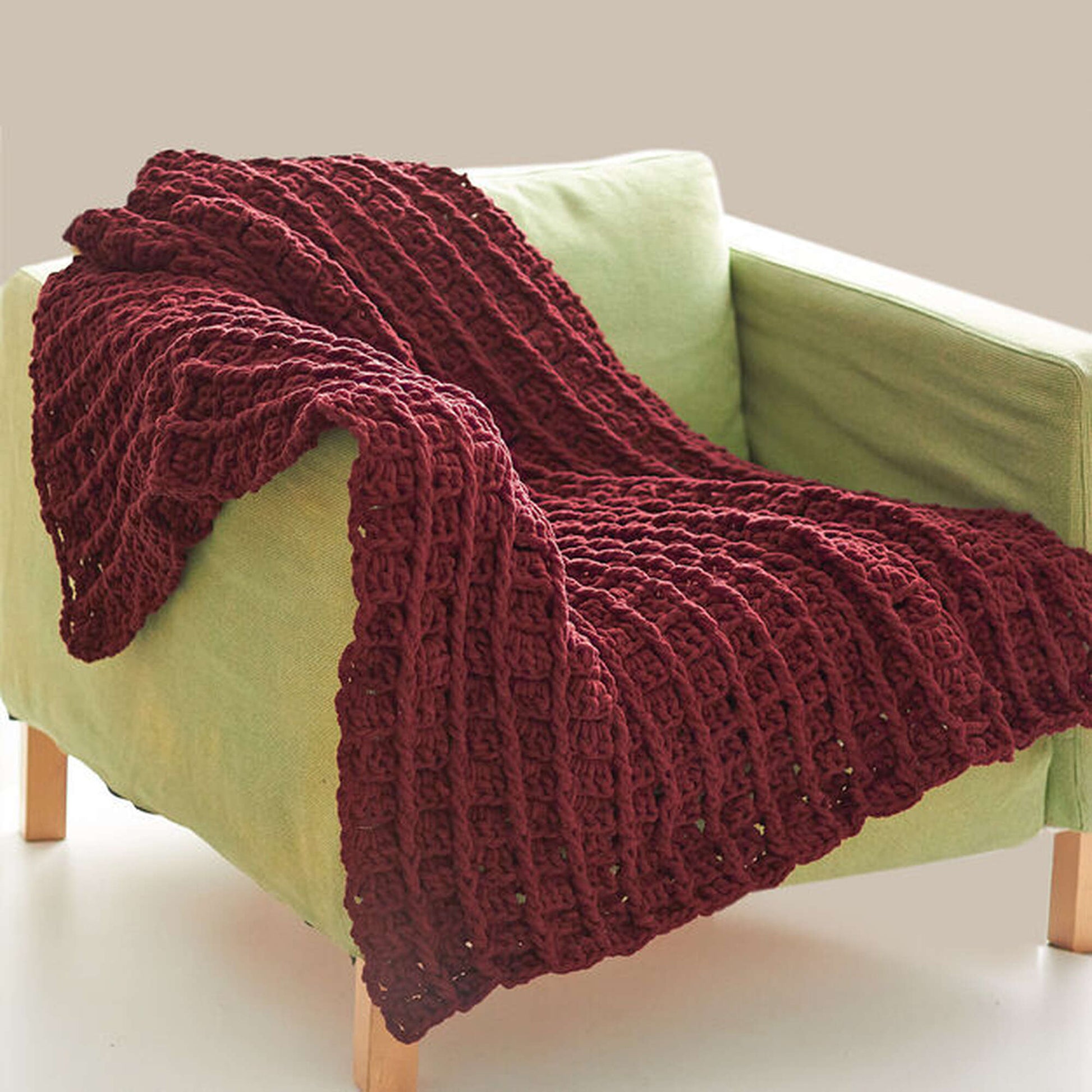 Free Bernat Bricks Crochet Blanket Pattern