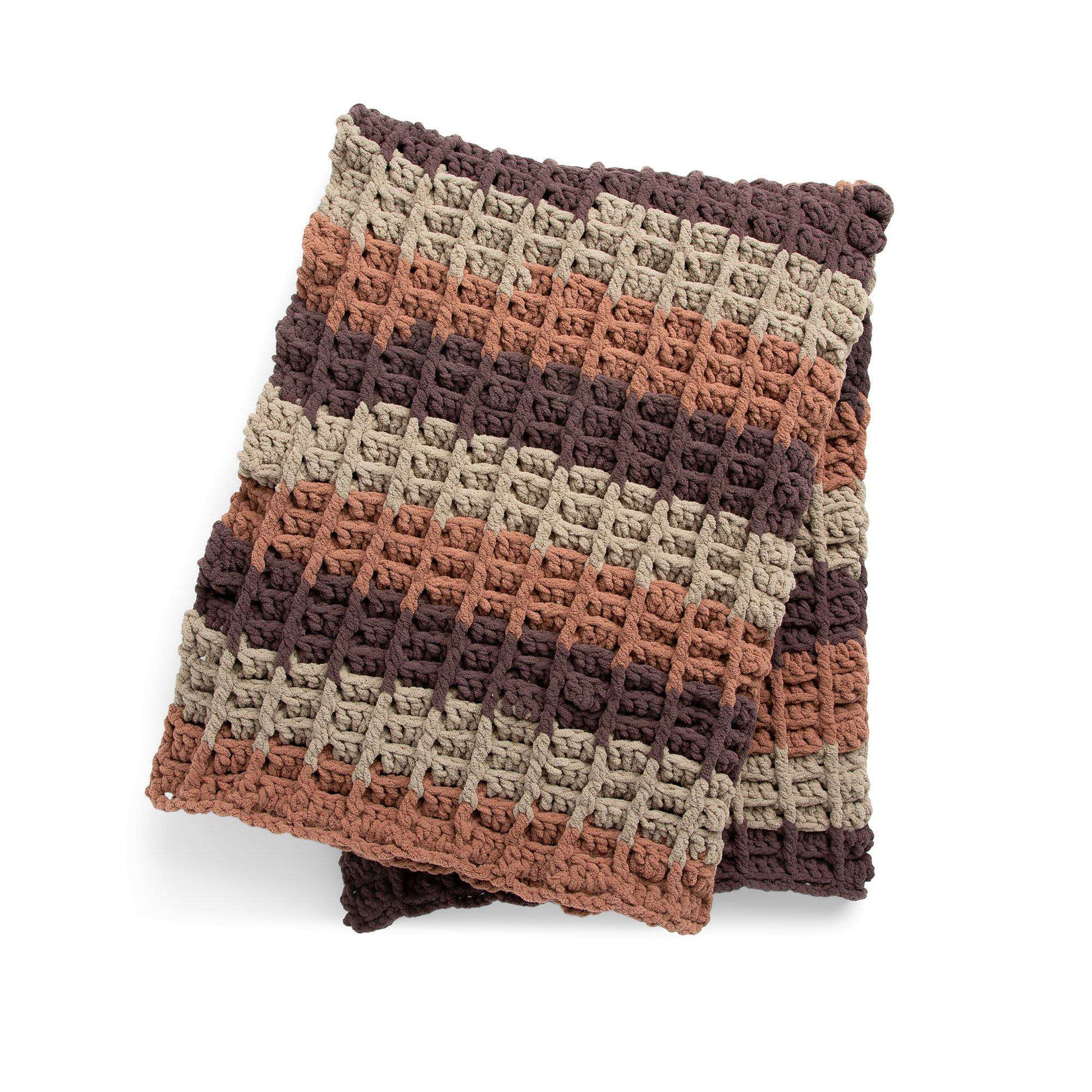 Free Bernat Bricks Crochet Blanket Pattern