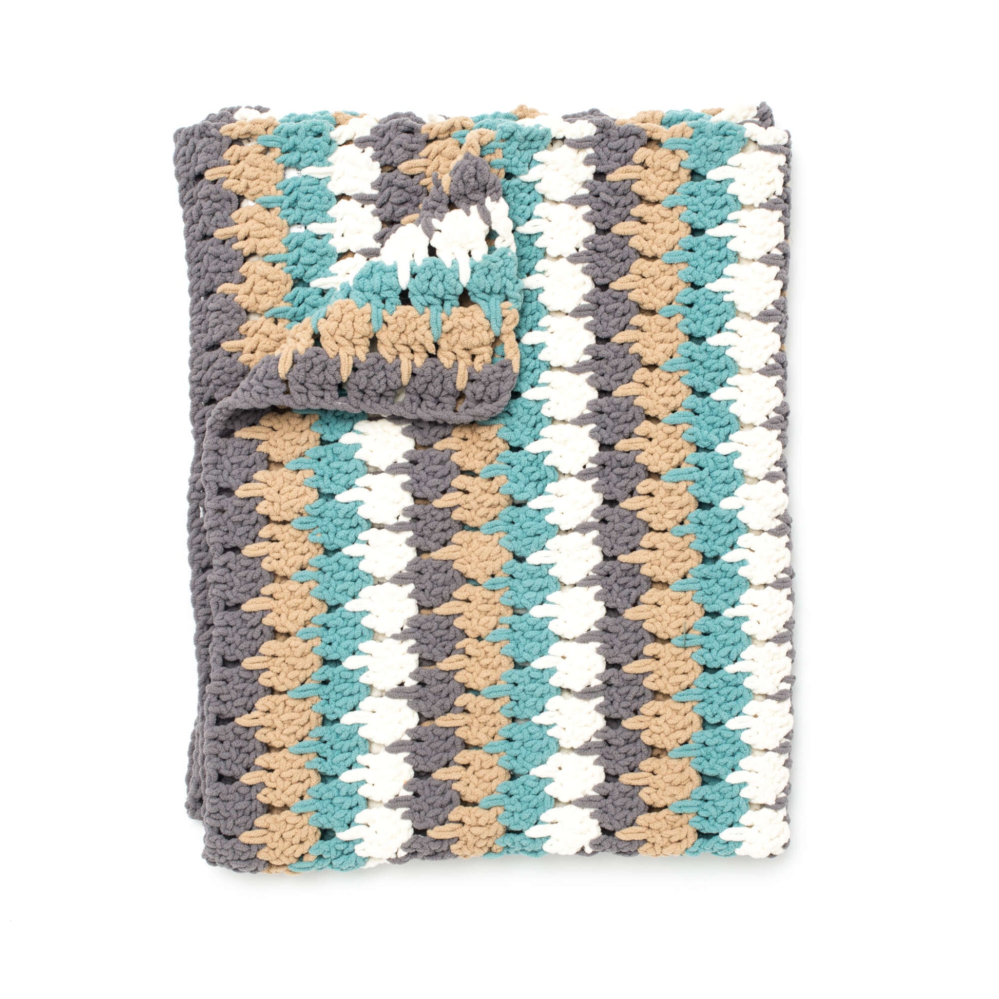Free Bernat Larksfoot Crochet Blanket Pattern