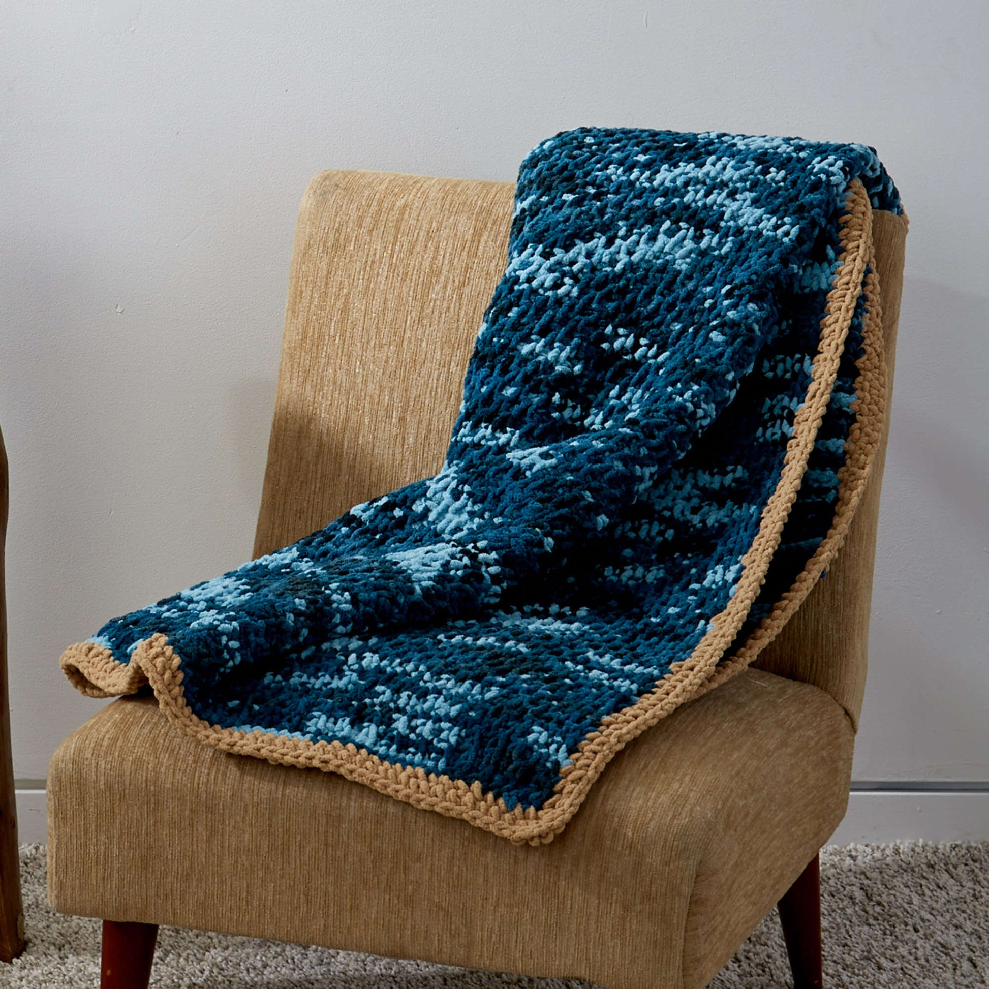 Free Bernat Tunisian Honeycomb Crochet Blanket Pattern