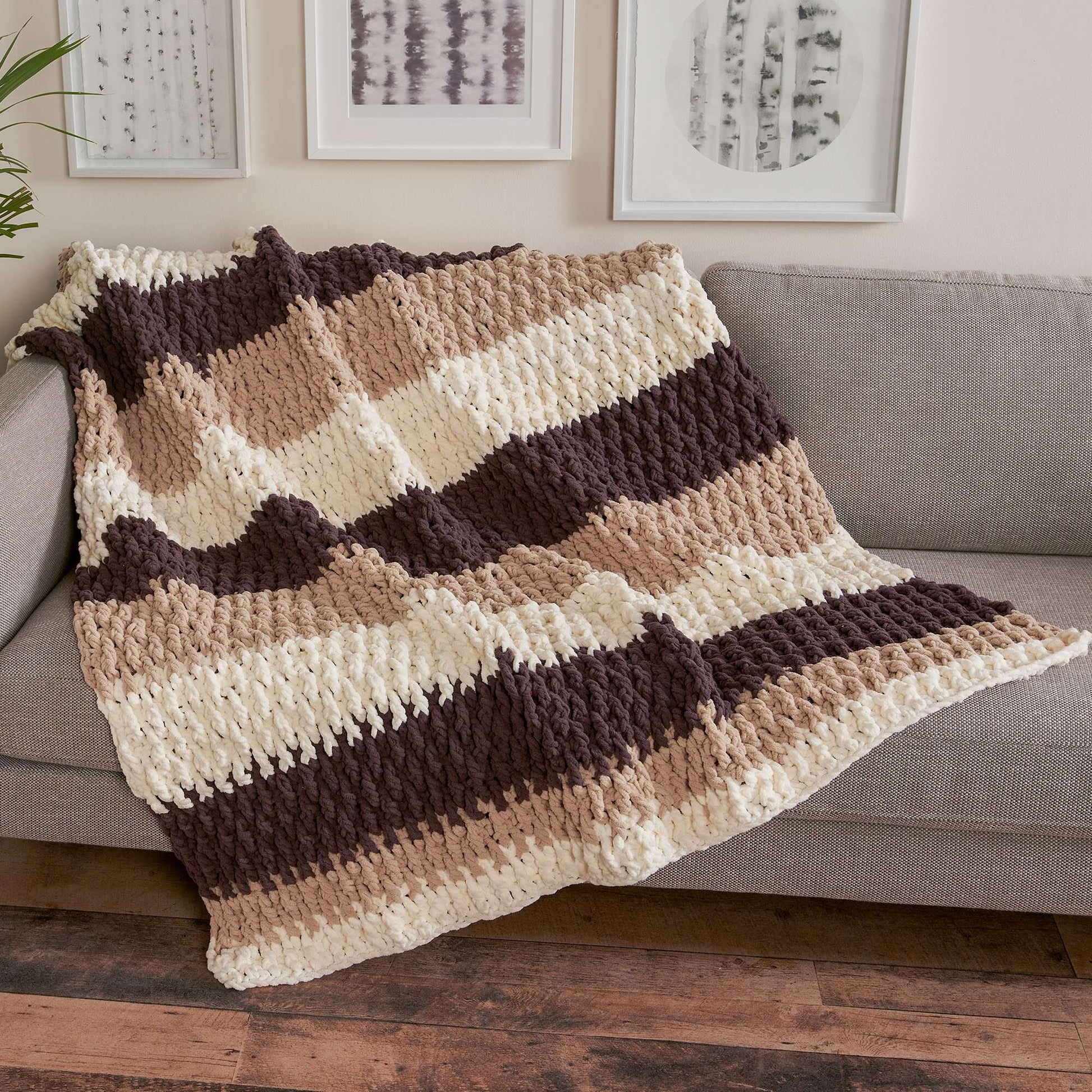 Free Bernat Lush Life Crochet Blanket Pattern