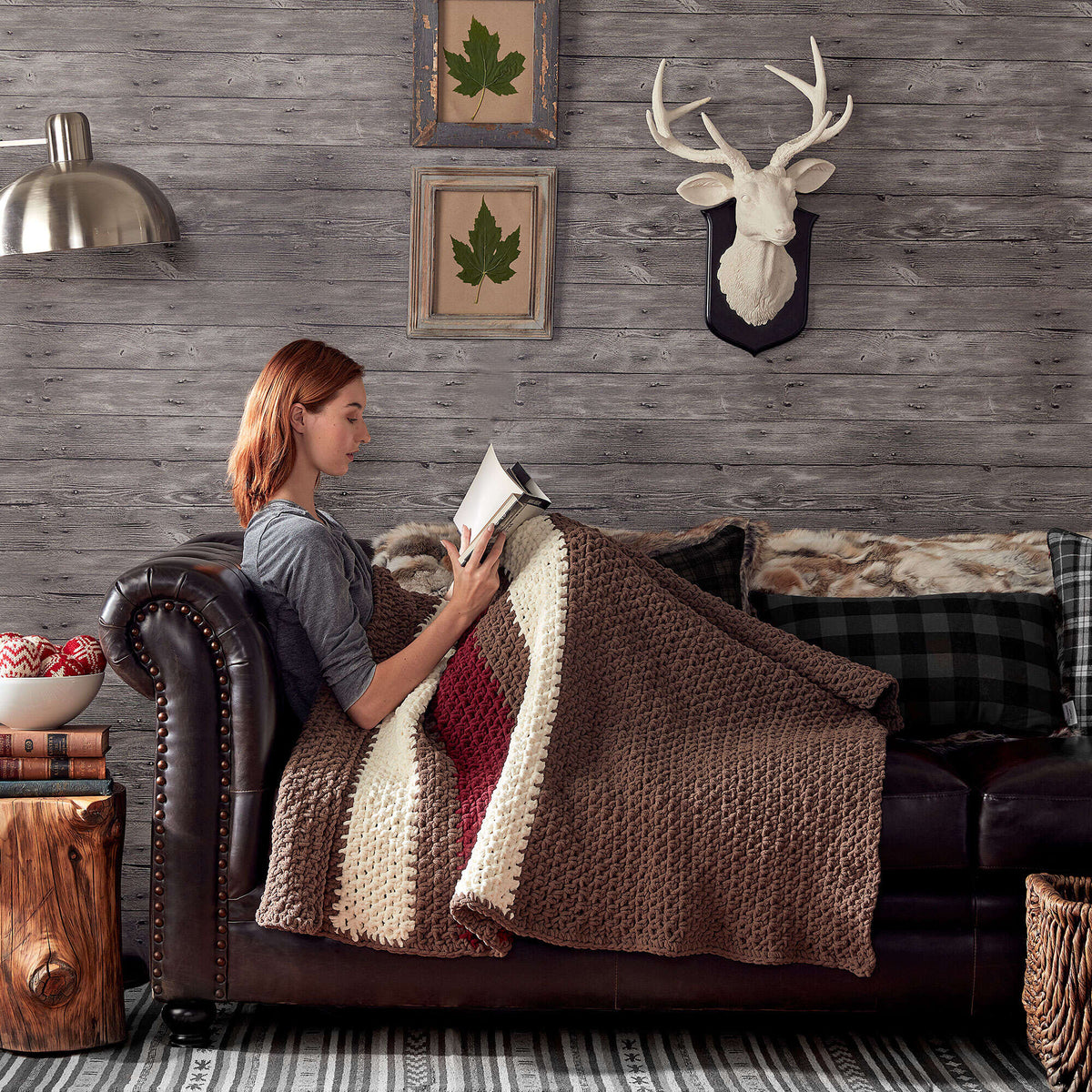 Crochet Blanket made in Bernat Blanket yarn