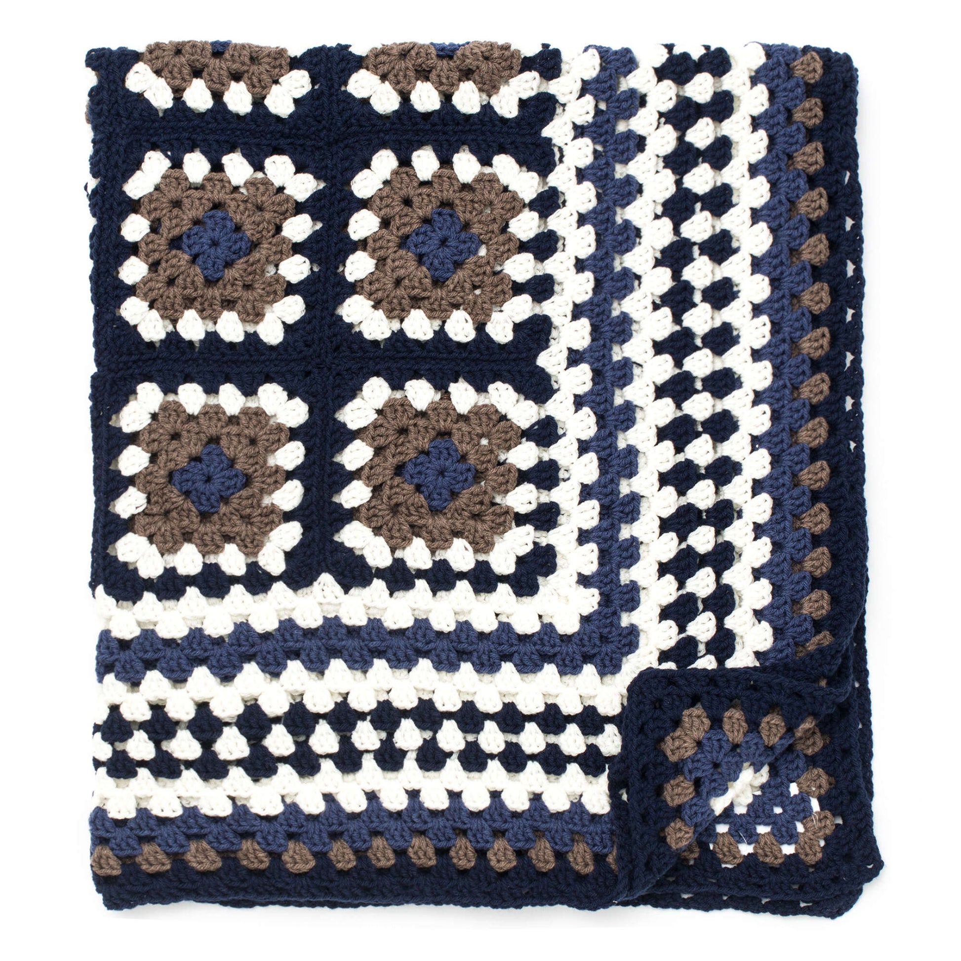 Free Bernat Framed Crochet Granny Throw Pattern