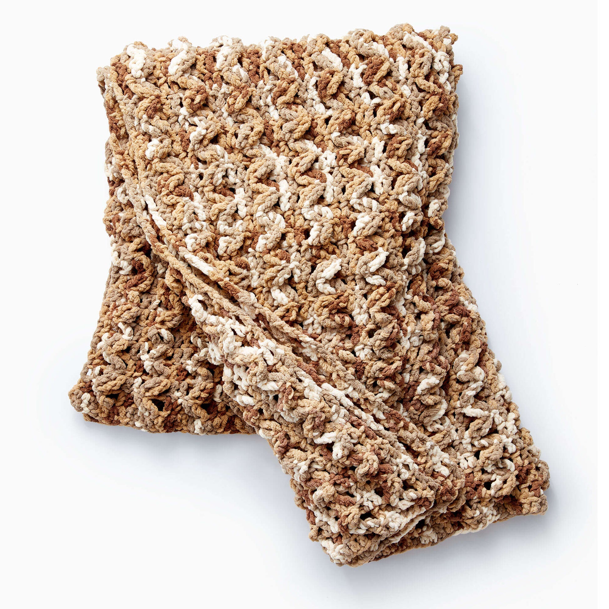 Free Bernat Wavy Ridge Crochet Blanket Pattern