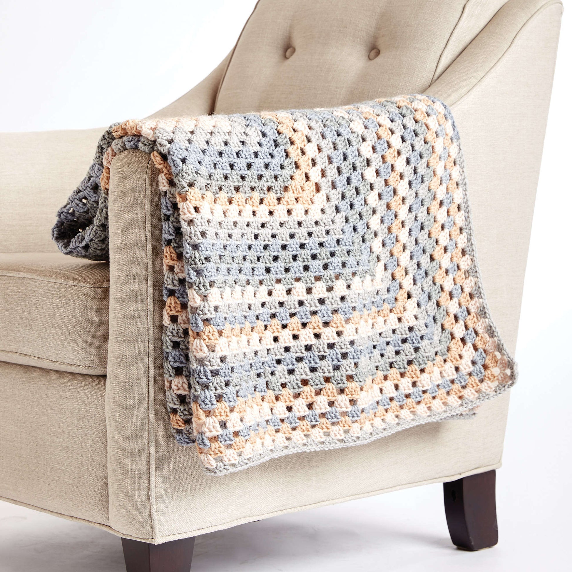 Free Bernat All For One Crochet Blanket Pattern