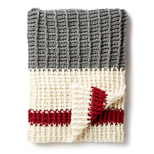 Bernat Lumberjack Crochet Throw Pattern Tutorial Image