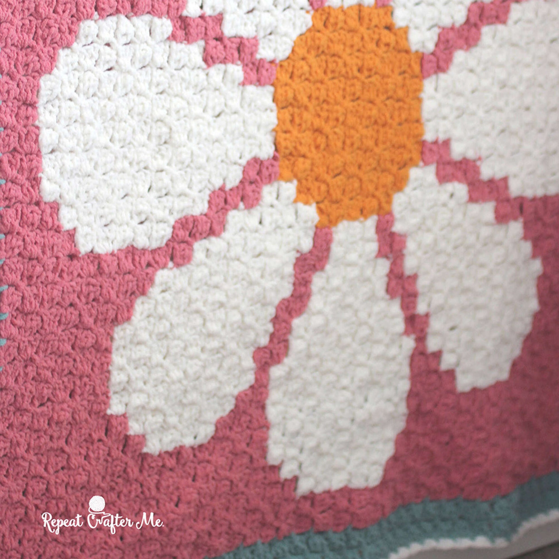 Free Bernat Daisy C2C Crochet Blanket Pattern