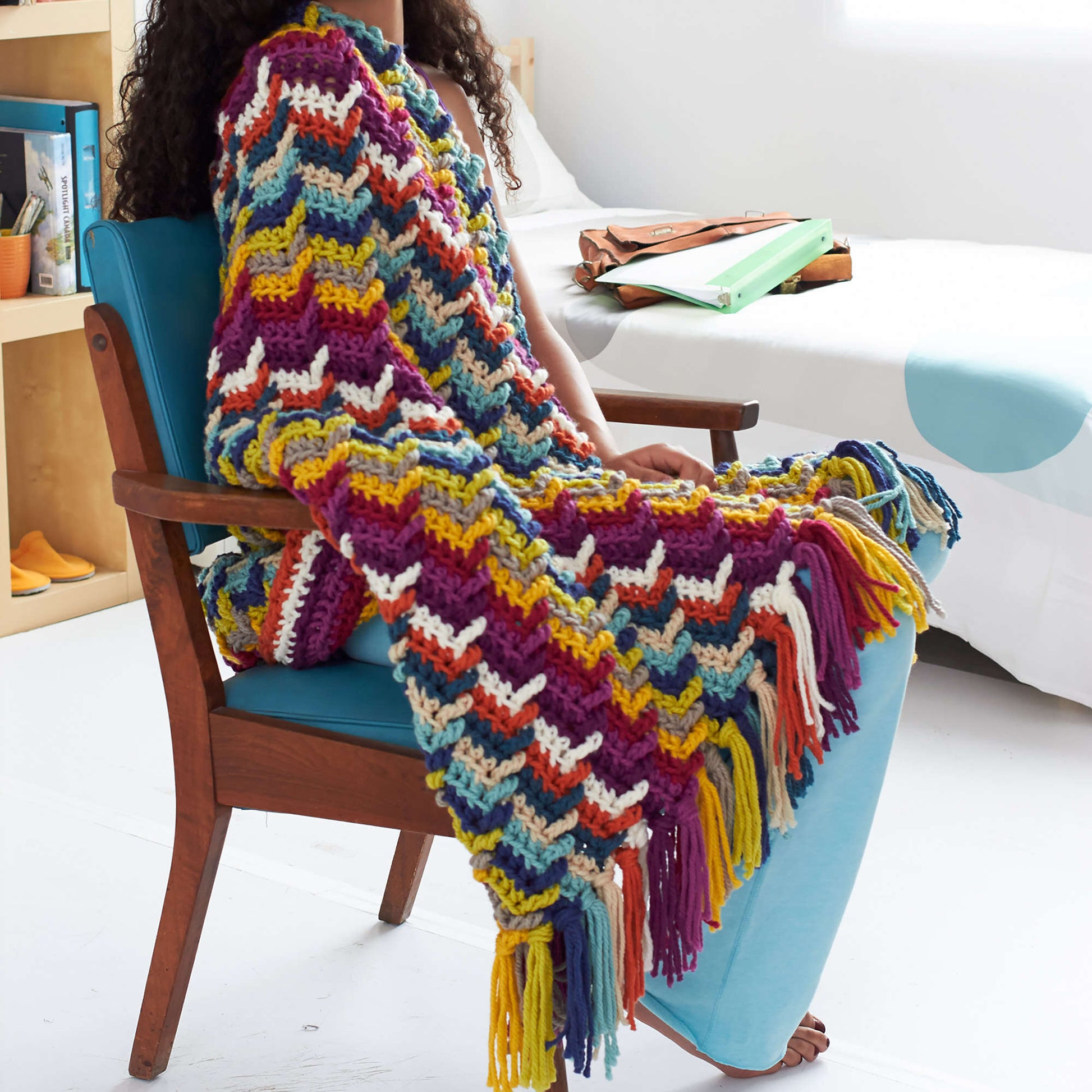 Free Bernat Color Lovers Afghan Crochet Pattern