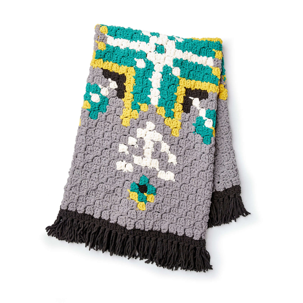 Crochet Blanket made in Bernat Blanket yarn