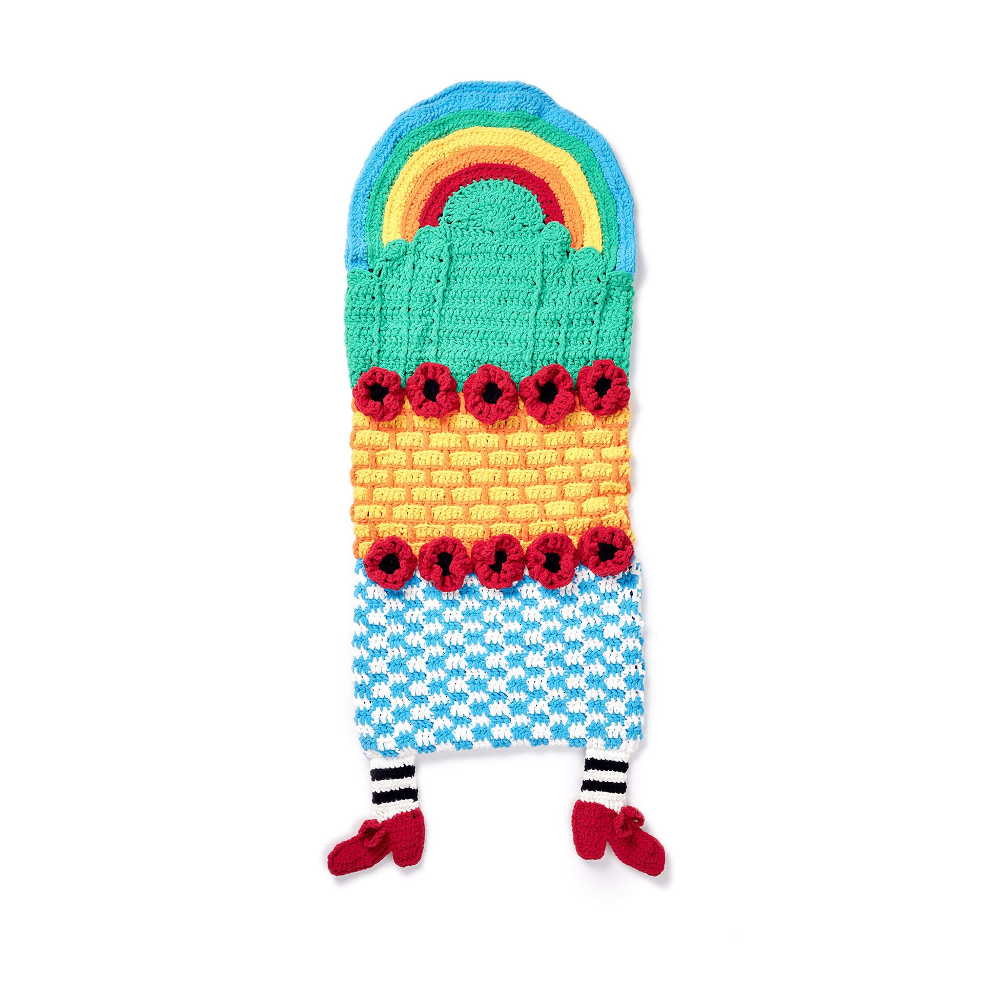 Free Bernat Over The Rainbow Crochet Snuggle Sack Pattern