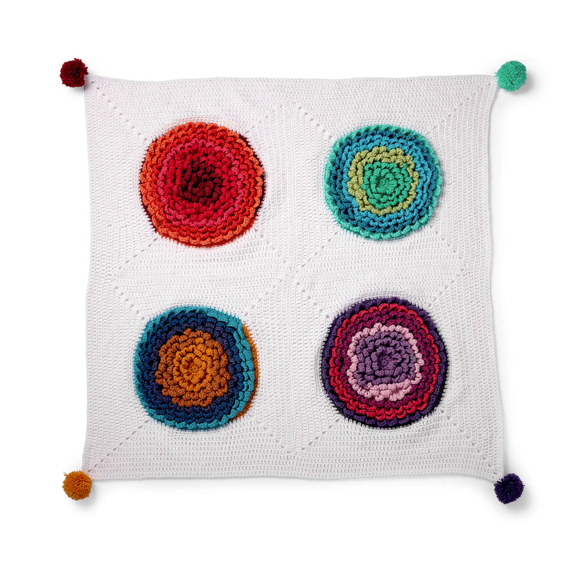 Crochet Blanket made in Bernat Pop! yarn