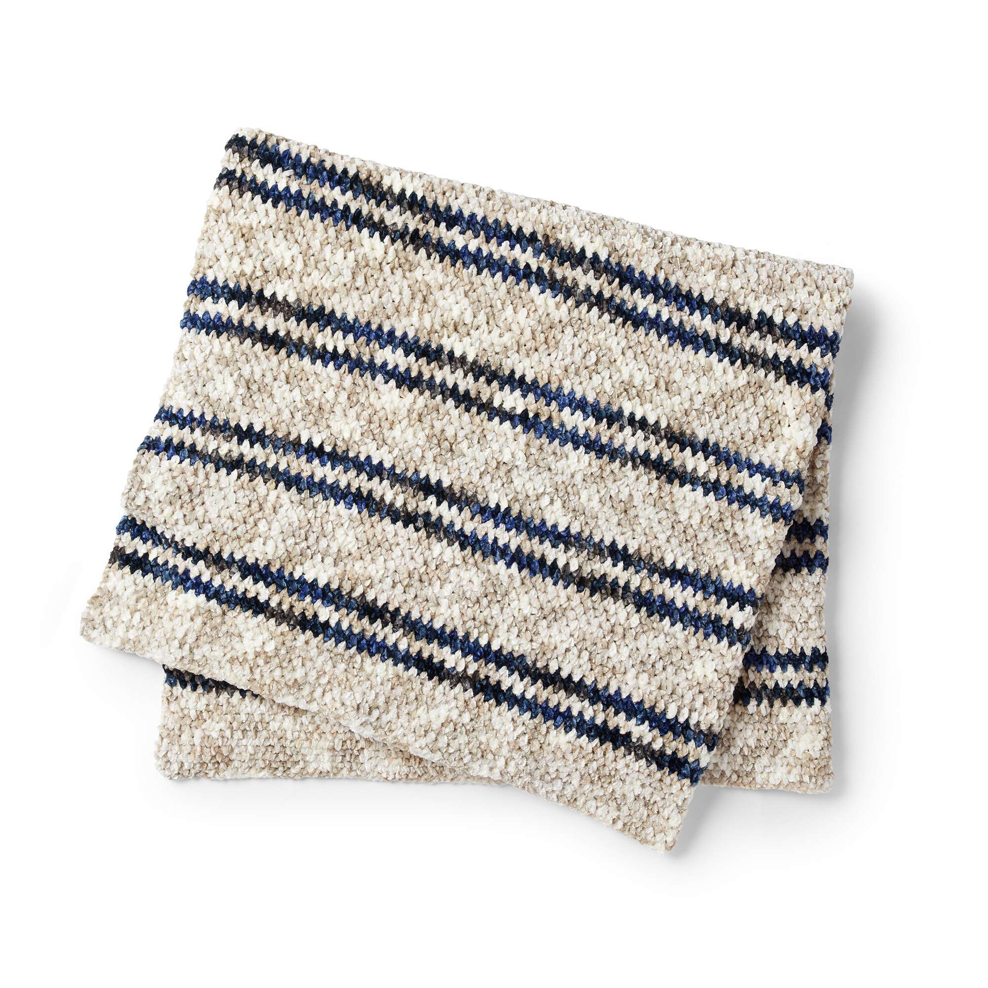 Bernat Bead Stitch Stripes Crochet Blanket​ Pattern