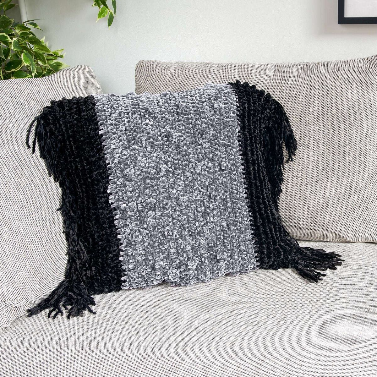 Crochet Blanket made in Bernat Velvet yarn
