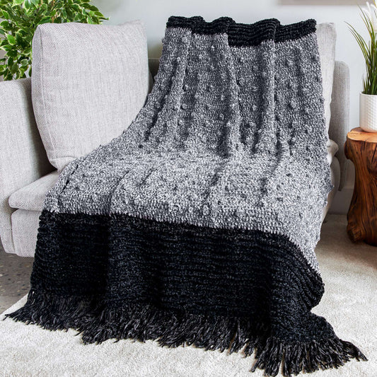 Crochet Blanket made in Bernat Velvet yarn