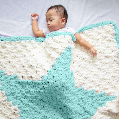Bernat Crochet C2C Big Star Blanket Crochet Blanket made in Bernat Baby Blanket Sparkle yarn